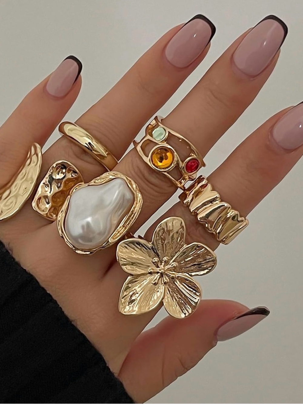 Chunky Rings for Women Adjustable Statement Rings